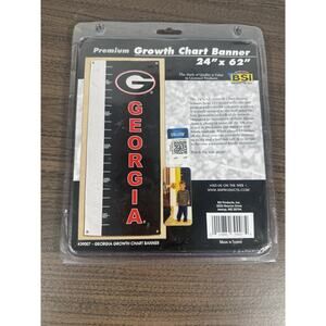 NCAA University of Georgia Bulldogs GROWTH CHART BANNER‎ w/GROMMETS college